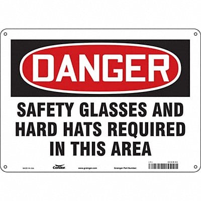 Safety Sign 10 inx14 in Aluminum