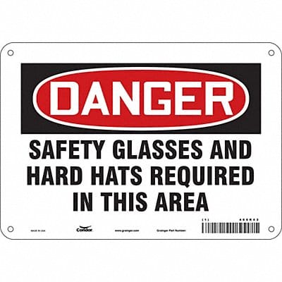 Safety Sign 7 inx10 in Polyethylene
