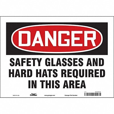 Safety Sign 10 in x 14 in Vinyl