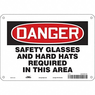 Safety Sign 7 in x 10 in Polyethylene