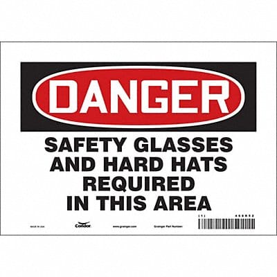 Safety Sign 7 inx10 in Vinyl