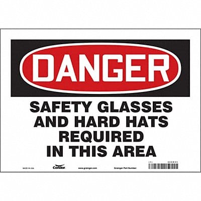 Safety Sign 10 in x 14 in Vinyl