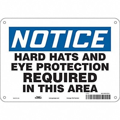 Safety Sign 7 inx10 in Polyethylene