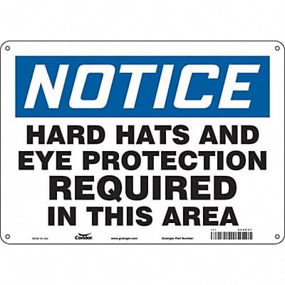Safety Sign 10 in x 14 in Polyethylene
