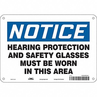 Safety Sign 7 in x 10 in Aluminum