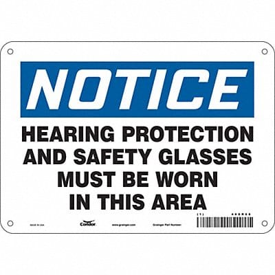 Safety Sign 7 inx10 in Polyethylene