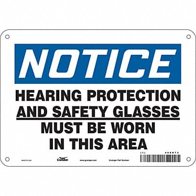 Safety Sign 7 in x 10 in Aluminum