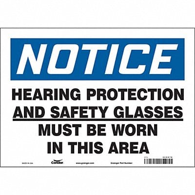 Safety Sign 10 in x 14 in Vinyl