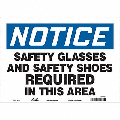 Safety Sign 10 inx14 in Vinyl