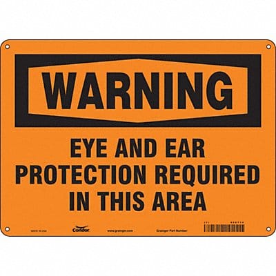 Safety Sign 10 in x 14 in Polyethylene