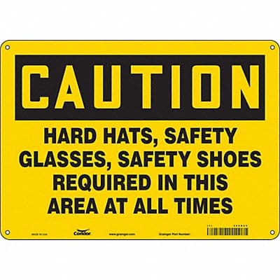 Safety Sign 10 inx14 in Aluminum