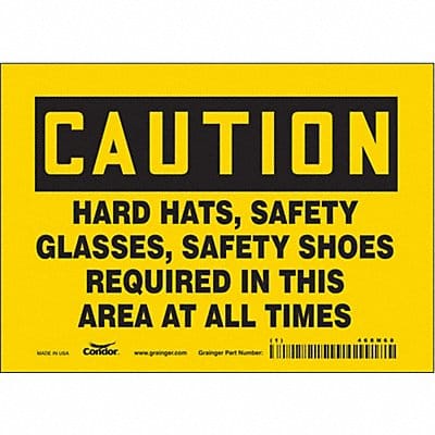 Safety Sign 5 inx7 in Vinyl