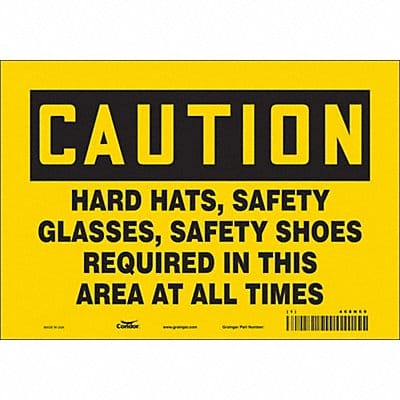 Safety Sign 7 inx10 in Vinyl