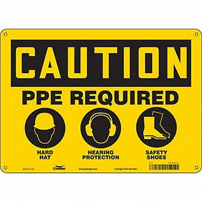 Safety Sign 10 inx14 in Polyethylene