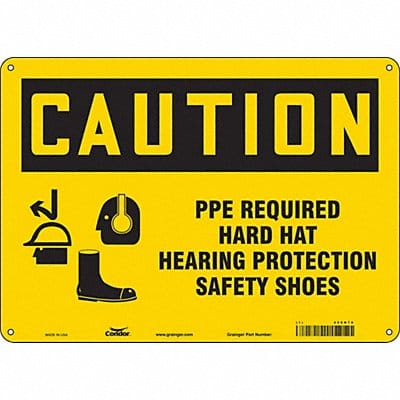 Safety Sign 10 inx14 in Polyethylene