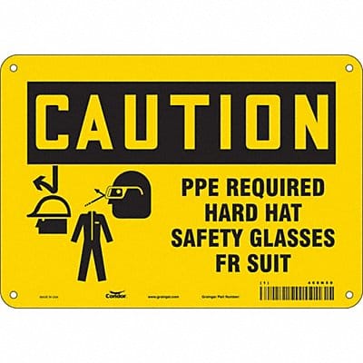 Safety Sign 7 in x 10 in Polyethylene