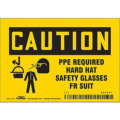 Safety Sign 3.5in x 5in Vinyl