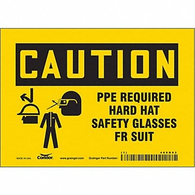 Safety Sign 5 in x 7 in Vinyl