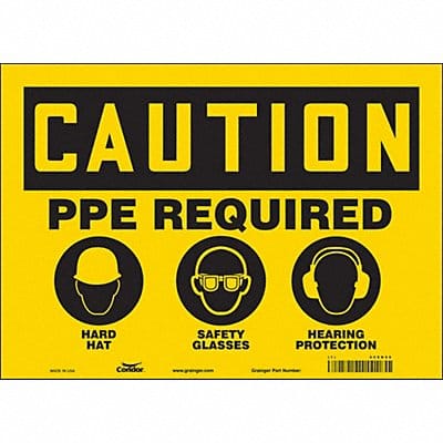 Safety Sign 10 inx14 in Vinyl
