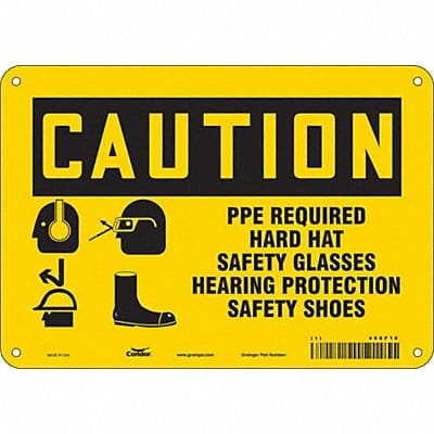 Safety Sign 7 in x 10 in Aluminum