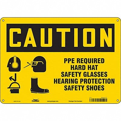 Safety Sign 10 inx14 in Aluminum
