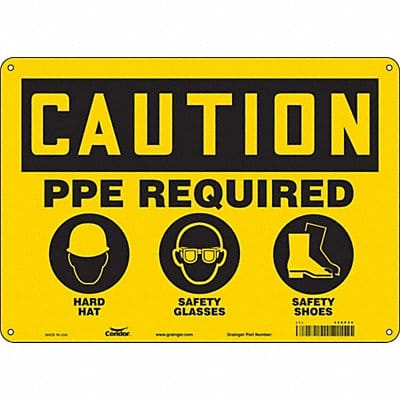 Safety Sign 10 inx14 in Polyethylene