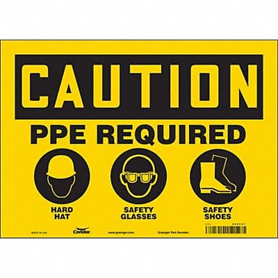 Safety Sign 10 inx14 in Vinyl