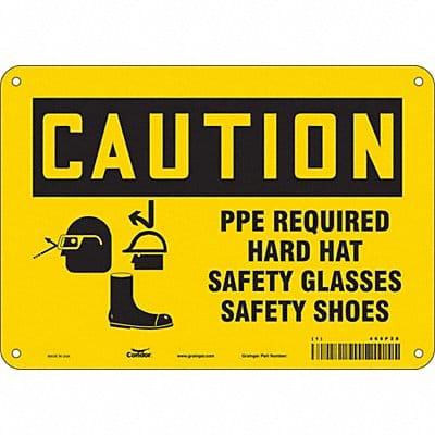 Safety Sign 7 in x 10 in Aluminum