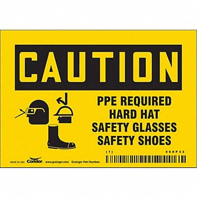 Safety Sign 3 1/2 inx5 in Vinyl