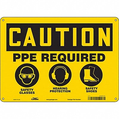 Safety Sign 10 inx14 in Aluminum