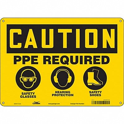 Safety Sign 10 inx14 in Polyethylene