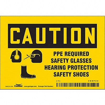 Safety Sign 3 1/2 inx5 in Vinyl