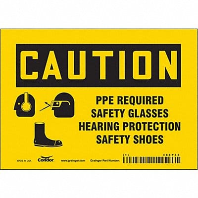 Safety Sign 5 inx7 in Vinyl