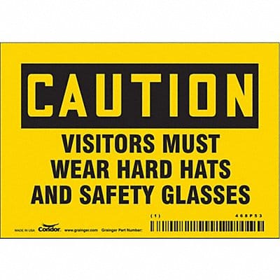 Safety Sign 3 1/2 inx5 in Vinyl