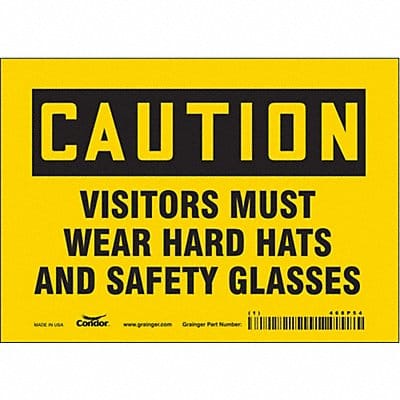 Safety Sign 5 inx7 in Vinyl