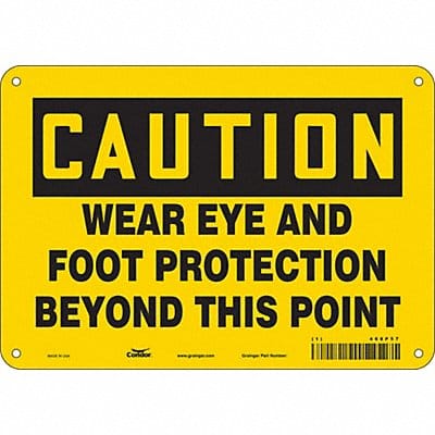 Safety Sign 7 in x 10 in Aluminum
