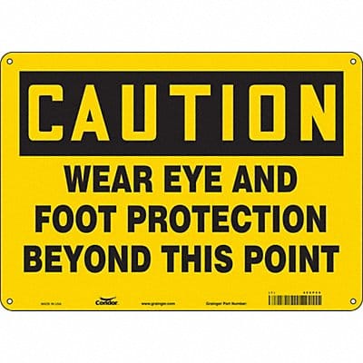 Safety Sign 10 in x 14 in Aluminum