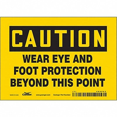 Safety Sign 5 inx7 in Vinyl