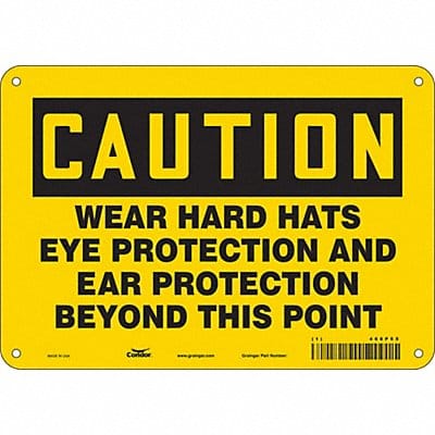 Safety Sign 7 in x 10 in Aluminum