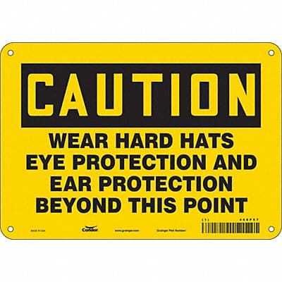 Safety Sign 7 in x 10 in Polyethylene