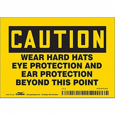 Safety Sign 3.5in x 5in Vinyl