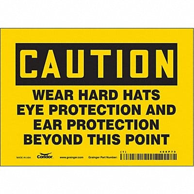 Safety Sign 5 in x 7 in Vinyl
