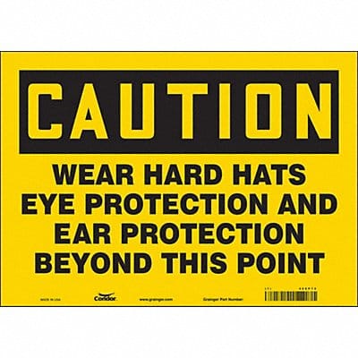 Safety Sign 10 in x 14 in Vinyl