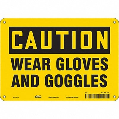 Safety Sign 7 in x 10 in Aluminum