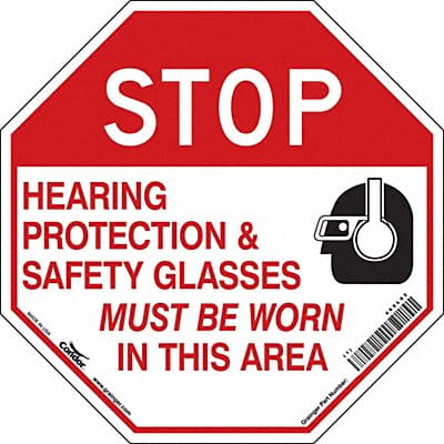 Safety Sign 18 in x 18 in Vinyl