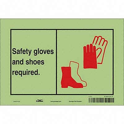 Safety Sign 7 in x 10 in Glow Vinyl