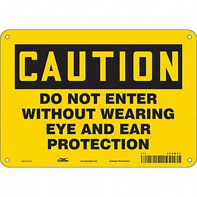 Safety Sign 7 in x 10 in Aluminum