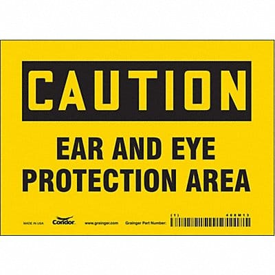 Safety Sign 5 in x 7 in Vinyl