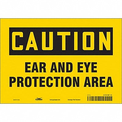 Safety Sign 7 in x 10 in Vinyl