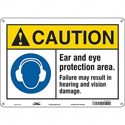 Safety Sign 10 inx14 in Aluminum